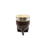 Mate imperial buho repujado virola alpaca
