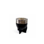 Mate imperial negro virola acero con dije de caballo