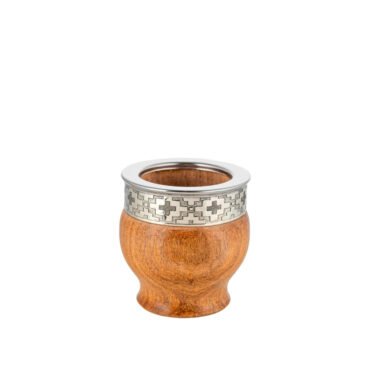 Mate imperial de algarrobo con fleje y virola de acero inoxidable