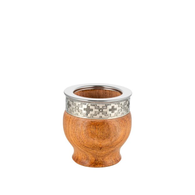 Mate imperial de algarrobo con fleje y virola de acero inoxidable
