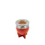 Mate imperial naranja virola acero con dije