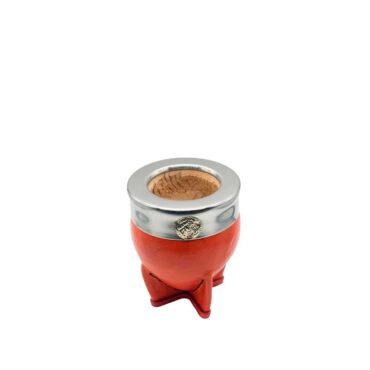 Mate imperial naranja virola acero con dije
