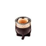 Mate imperial negro virola alpaca cincelada