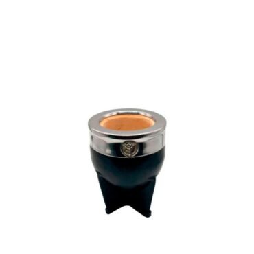 Mate imperial negro virola acero con dije