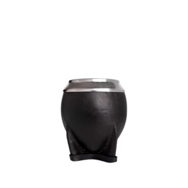 Mate torpedo negro virola acero liso