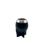 Mate torpedo negro virola aluminio lisa