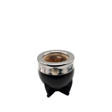 Mate imperial marron virola acero con dije