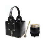 Set de mate canasto cuero imperial