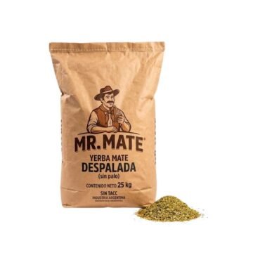 Yerba mate Mr. Mate despalada saco 25 kg