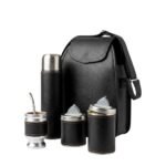 Set de mate ecocuero force negro